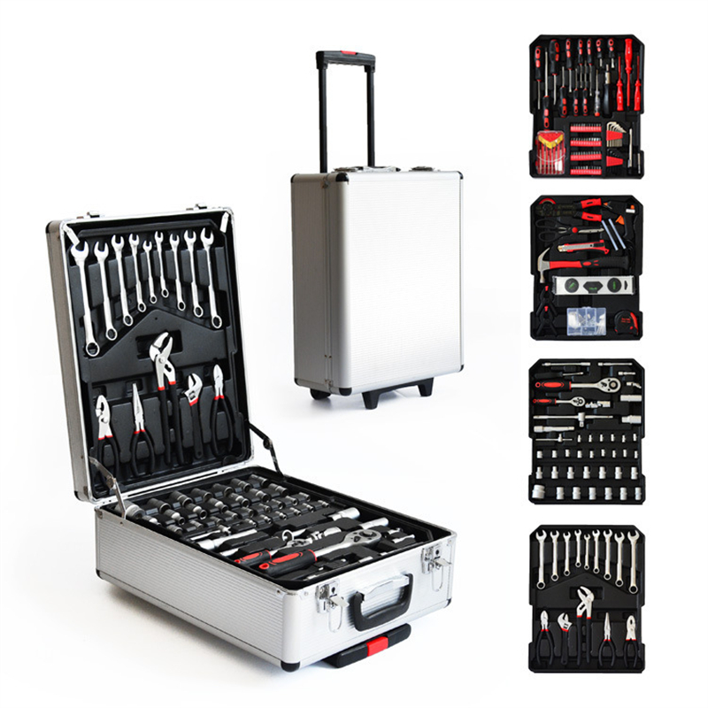 Socket Set - 186ピース アルミケース入り トロリー式 メカニック 自動車修理 ソケットレンチツール
