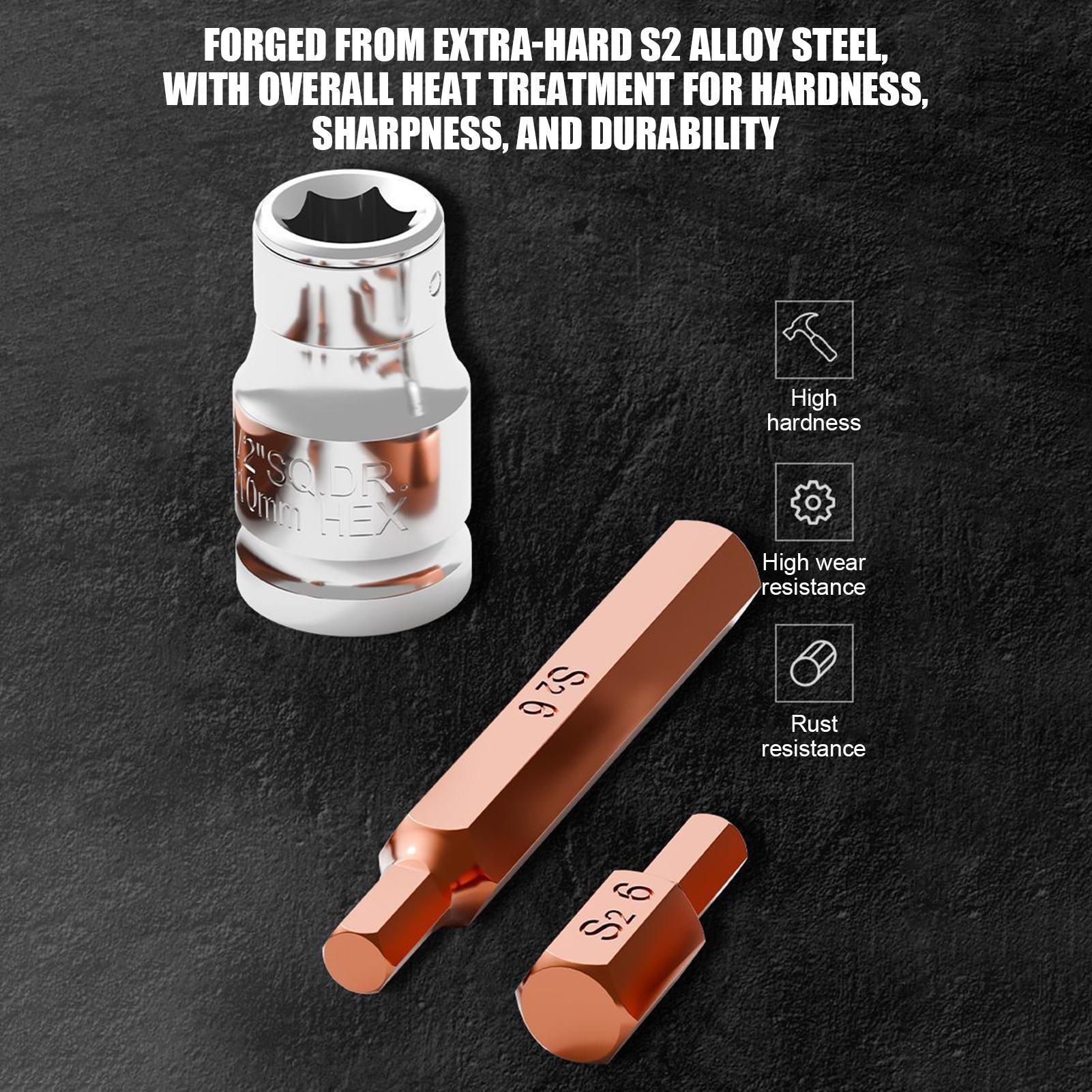 Socket Set - 磁気ドリルビットセット磁気ヘビーデューティ金属ソケット修復ツール 15 ピーススクリュードライバーキードリルビット家庭用家具用
