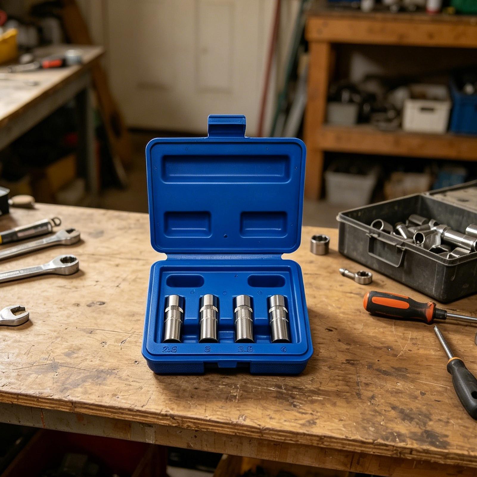 ボルトエクストラクターキット 4 ピース 1/4 インチユニ - Socket Set のレビューと価格